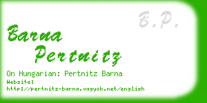 barna pertnitz business card